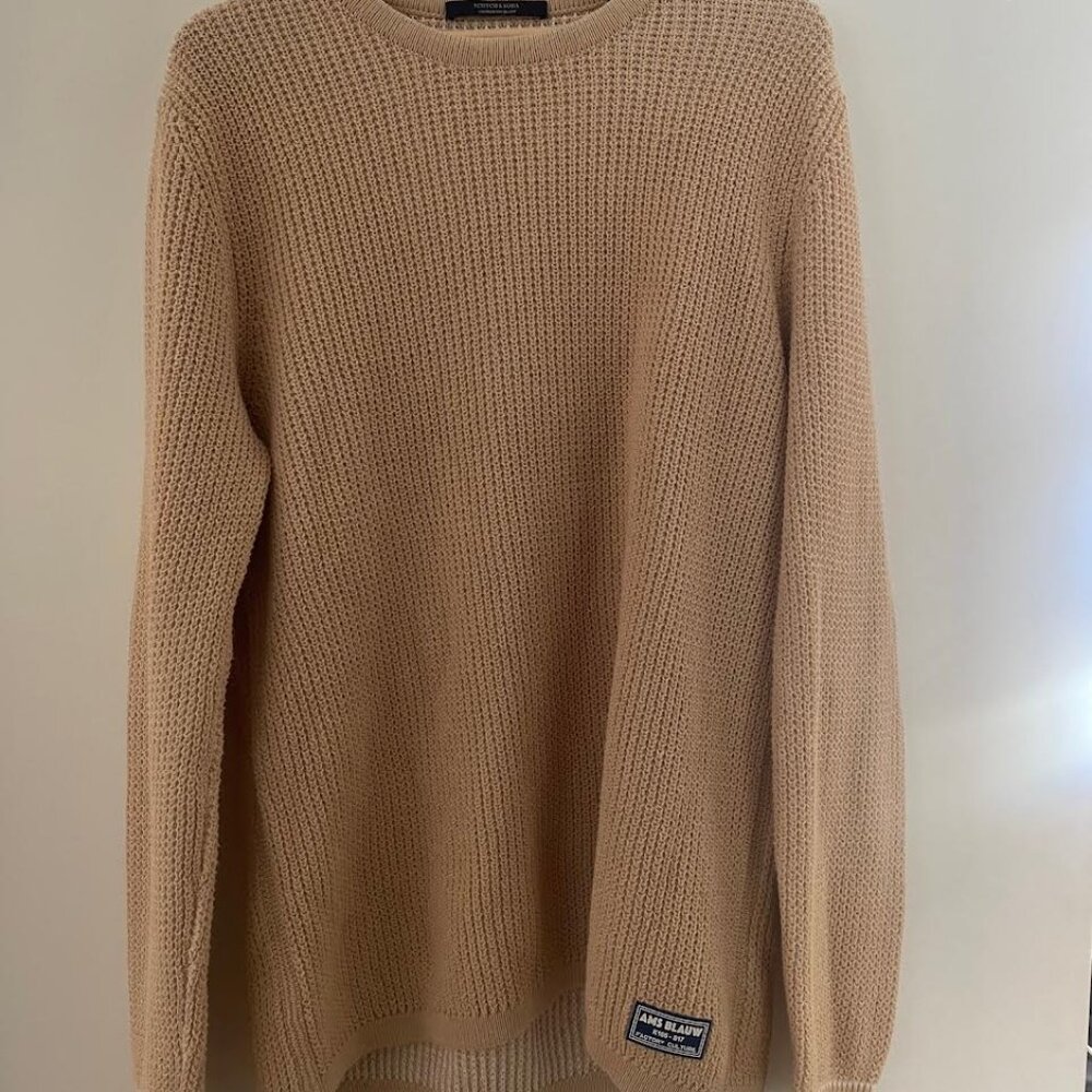 Scotch and Soda Cotton Crew-Neck AMS Blauw Men's Sweater - size L